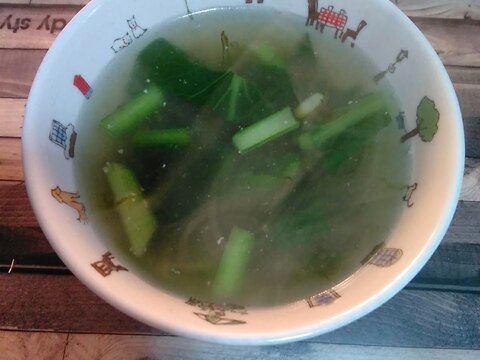 寒い日に♡あったまるめかぶと小松菜の生姜スープ